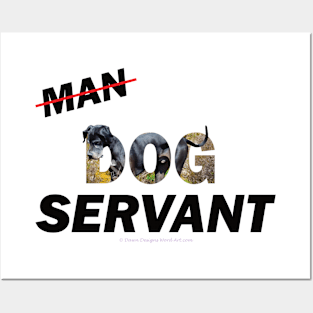 Man Dog Servant - Great Dane oil painting word art Posters and Art